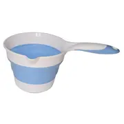 Cadita pliabila pentru bebelusi albastra KidsCare, termometru, perna reductor, jucarii, protectie cap, cana pliabila SUPKC-CB312-blue