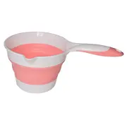 Cadita pliabila roz cu suport metalic KidsCare, termometru, perna reductor, jucarii, protectie cap, cana pliabila SUPKC-CB312-SUPORT-pink