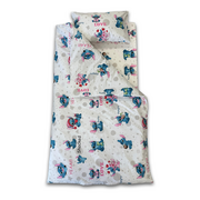 Lenjerie bumbac ranforce pat 3 piese copii 2-6 ani Angel si Stitch pentru saltele 130x60 cm ASC6427968006648