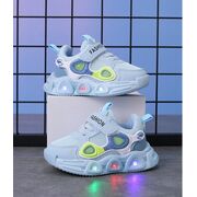 Adidasi bleu cu luminite - panda eyes mbc02-3-sa53