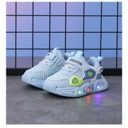 Adidasi bleu cu luminite - panda eyes mbc02-3-sa53