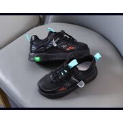 Adidasi negri cu dungi colorate si luminite mb323-2-sa53