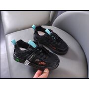 Adidasi negri cu dungi colorate si luminite mb323-2-sa53