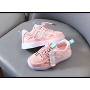 Adidasi roz cu dungi colorate si luminite md323-3-sa53