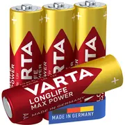 Baterii Varta Longlife Max Power, LR6, AA, alcaline, 1.5 V, 4 bucati/set BPTCVR110001