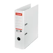Biblioraft Esselte No.1 Power Recycled, carton, 100% reciclat, reciclabil, certificare FSC, A4, 75 mm, alb BPTCSL007570