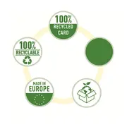 Biblioraft Esselte No.1 Power Recycled, carton, 100% reciclat, reciclabil, certificare FSC, A4, 75 mm, albastru BPTCSL007565