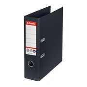 Biblioraft Esselte No.1 Power Recycled, carton, 100% reciclat, reciclabil, certificare FSC, A4, 75 mm, negru BPTCSL007569