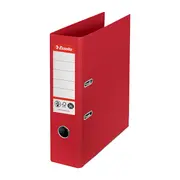 Biblioraft Esselte No.1 Power Recycled, carton, 100% reciclat, reciclabil, certificare FSC, A4, 75 mm, rosu BPTCSL007568