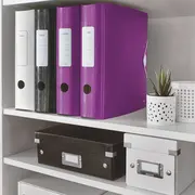 Biblioraft Leitz Active WOW 180&deg;, A4, 75 mm, polyfoam, mov metalizat BPTCSL010206