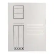 Dosar cu sina standard, carton, alb, 100 bucati/set BPTCDL3015