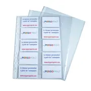 File de protectie Exacompta, pentru carti de vizita, 110 microni, 10 bucati/set BPTCFA100210