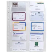 File de protectie Exacompta, pentru carti de vizita, 110 microni, 10 bucati/set BPTCFA100210