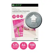 Folie Leitz UDT pentru laminare la cald, A4, 125 microni BPTCSL091255