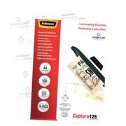 Folie pentru laminare Fellowes, 125 microni, A4, 100 coli/top BPTCAY141254
