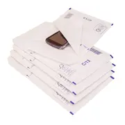 Plic cu protectie, 150 x 210 mm (interior), alb, banda silicon, 90 g/mp, 5 bucati/set BPTCKF70010