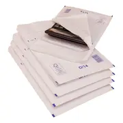 Plic cu protectie, 180 x 265 mm (interior), alb, banda silicon, 90 g/mp, 5 bucati/set BPTCKF70110