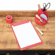 Dispenser agrafe MAUL, din plastic reciclat, rosu BPTCMA012325