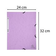 Dosar plic Exacompta Aquarel, A4, carton, inchidere elastic, mov BPTCFA055535