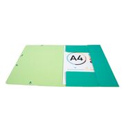Dosar plic Exacompta Aquarel, A4, carton reciclat, inchidere elastic, verde BPTCFA056983