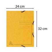 Dosar plic cu elastic Exacompta, carton, galben BPTCFA100124