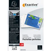 File protectie Exacompta Exactive, PP, cristal, portrait, A4, 20 bucati/set BPTCFA005834