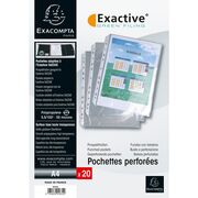 File protectie Exacompta Exactive, PP, cristal, portrait, A4, 20 bucati/set BPTCFA005834