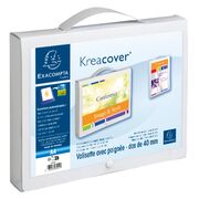 Mapa PP Exacompta Kreacover, A4, maner inchidere cu buton, alb BPTCFA005925