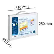 Mapa PP Exacompta Kreacover, A4, maner inchidere cu buton, alb BPTCFA005925