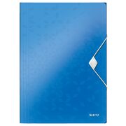 Mapa cu elastic Leitz WOW, PP, A4, 150 coli, albastru BPTCSL080302