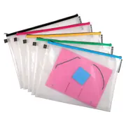 Mapa protectie, inchidere fermoar, A3, transparent BPTCFA034160