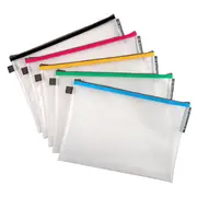 Mapa protectie, inchidere fermoar, A4, transparent BPTCFA034150