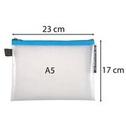 Mapa protectie, inchidere fermoar, A5, transparent BPTCFA034140