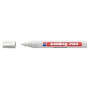Marker permanent Edding 750 , cu vopsea, corp metalic, varf rotund, 2-2-4 mm, alb BPTCED7500