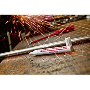 Marker permanent Edding 750 , cu vopsea, corp metalic, varf rotund, 2-2-4 mm, alb BPTCED7500