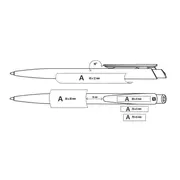 Pix cu mecanism, Senator, Dart, 1 mm, plastic, alb BPTCSE26000