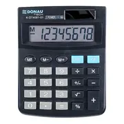 Calculator de birou Donau Tech, 130 x 104 x 19 mm, 8 digiti, negru BPTCDN408101