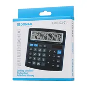 Calculator de birou Donau Tech, 136 x 134 x 28 mm, 12 digiti, negru BPTCDN412201