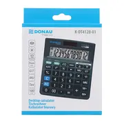 Calculator de birou Donau Tech, 140 x 122 x 30 mm, 12 digiti, negru BPTCDN412801