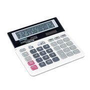 Calculator de birou Donau Tech, 155 x 152 x 28 mm, 12 digiti, alb BPTCDN412509