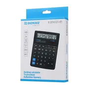 Calculator de birou Donau Tech, 190 x 143 x 40 mm, 12 digiti, negru BPTCDN412101