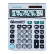 Calculator de birou Donau Tech, 210 x 154 x 37 mm, 12 digiti, argintiu BPTCDN412938