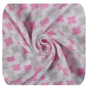 Cearceaf cu elastic din bambus 60x120 cm Pink Cross XKKO BBKXKK_BMBSH6006