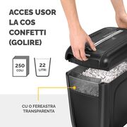 Distrugator de documente Fellowes 60CS, cross-cut, negru BPTCFW000403