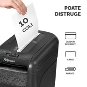 Distrugator de documente Fellowes 60CS, cross-cut, negru BPTCFW000403