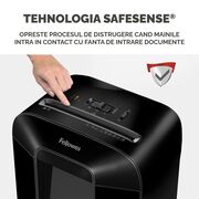 Distrugator documente Fellowes LX85, cross cut, 12 coli, negru BPTCFW400801