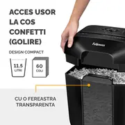 Distrugator documente Fellowes Powershred LX25, 6 coli, Cross-Cut BPTCFW170501