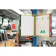 Kit complet Tarifold, din otel, pentru perete, A4, 10 display-uri, albastru BPTCTA414101