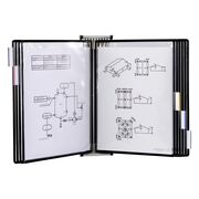 Kit complet Tarifold, din otel, pentru perete, A4, 10 display-uri, negru BPTCTA414107