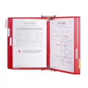 Kit complet Tarifold, din otel, pentru perete, A4, 10 display-uri, rosu BPTCTA414103
